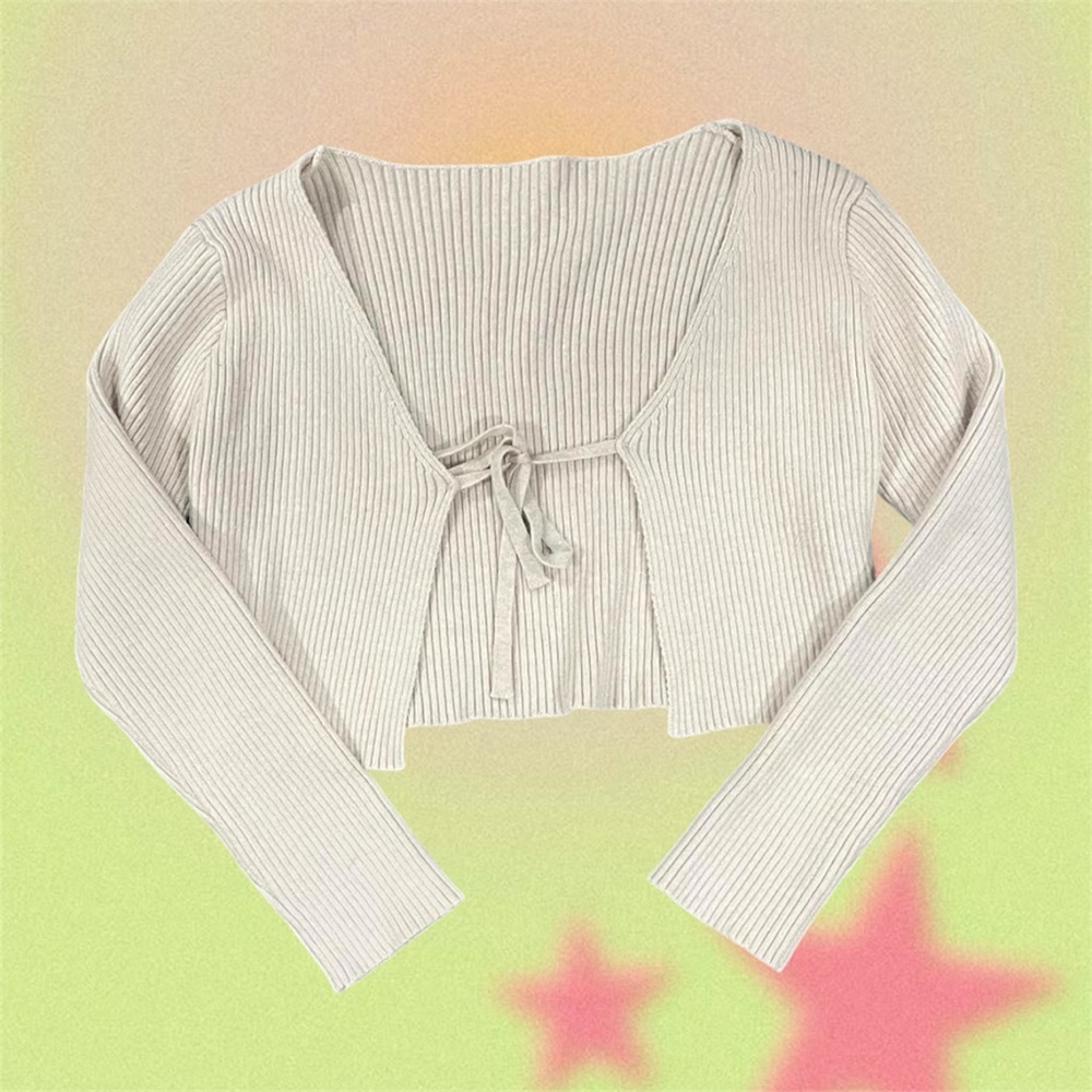 off the shoulder short cardigan